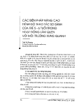 Báo cáo "Các biện pháp nâng cao trình độ thao tác so sánh của trẻ 5-6 tuổi trong hoạt động làm quen với môi trường xung quanh " 