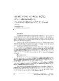 Báo cáo "Sự thích ứng với hoạt động rèn luyện nghiệp vụ của sinh viên Đại học Sư phạm " 