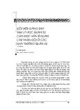 Báo cáo "V.L Lê nin bàn về những điều kiện tâm lý sư phạm nâng cao hiệu quả giáo dục chính trị, tư tưởng cho quần chúng " 