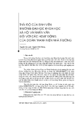 Báo cáo " Thái độ của sinh viên trường Đại học KHXH và nhân văn đối với các hoạt động của đoàn thanh niên nhà trường" 