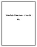 Bảo vệ sức khỏe theo ý nghĩa chữ Thọ