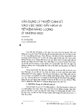 Báo cáo "Vận dụng lý thuyết cam kết vào việc thúc đẩy hành vi tiết kiệm năng lượng ở trường học "