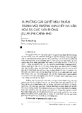 Báo cáo " Xu hướng giải quyết mâu thuẫn trong môi trường giao tiếp đa văn hoá tại các văn phòng dự án phi chính phủ" 