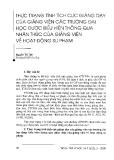 Báo cáo: Thực trạng tính tích cực giảng dạy của giảng viên các trường Đại học được biểu hiện thông qua nhận thức của giảng viên về hoạt động sư phạm 