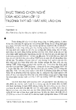 Báo cáo "Thực trạng chọn nghề của học sinh lớp 12 trường THPT số 1 Bát Xát, Lào Cai " 