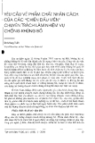 Báo cáo " Yêu cầu về phẩm chất nhân cách của các 'chiến đấu viên' chuyên trách làm nhiệm vụ chống khủng bố"