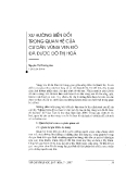 Báo cáo "Xu hướng biến đổi trong quan hệ của cư dân vùng ven đô đã được đô thị hoá "