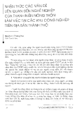 Báo cáo " Nhận thức các vấn đề liên quan đến nghề nghiệp của thanh niên nông thôn làm việc tại các khu công nghiệp trên địa bàn thành phố "