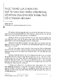 Báo cáo " Thực trạng lựa chọn các giá trị đạo đức nhân văn trong lối sống của sinh viên thành phố Hồ Chí Minh hiện nay "