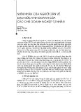 Báo cáo "Nhìn nhận của người dân về đạo đức kinh doanh của các chủ doanh nghiệp tư nhân "