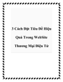 3 Cách Đặt Tiêu Đề Hiệu Quả Trong WebSite Thương Mại Điện Tử