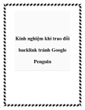 Kinh nghiệm khi trao đổi backlink tránh Google Penguin