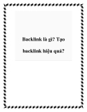 Backlink là gì? Tạo backlink hiệu quả?