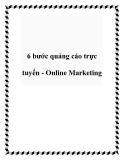 6 bước quảng cáo trực tuyến - Online Marketing