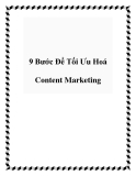 9 Bước Để Tối Ưu Hoá Content Marketing