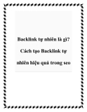 Backlink tự nhiên là gì? Cách tạo Backlink tự nhiên hiệu quả trong seo