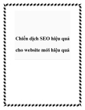 Chiến dịch SEO hiệu quả cho website mới hiệu quả