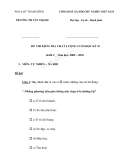 Đề thi kiểm tra chất lượng cuối học kì 2 môn tự nhiên xã hội 2 năm học 2009 - 2010