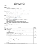 Đề thi học kì 1 môn Toán 12 - Đề số 20