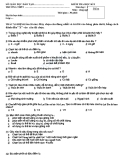 Đề thi học kì 1 môn công nghệ lớp 10 năm 2009-2010 (trắc nghiệm)