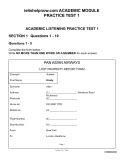 ACADEMIC PRATICE TEST 1 FOR IELTS 