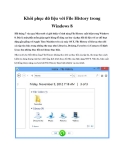 Khôi phục dữ liệu với File History trong Windows 8