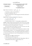 Đề thi tuyển sinh vào lớp 10 THPT năm học 2010 - 2011 môn toán - Sở giáo dục đào tạo Nghệ An