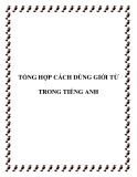 TỔNG HỢP CÁCH DÙNG GIỚI TỪ TRONG TIẾNG ANH