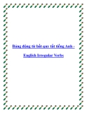 Bảng động từ bất quy tắt tiếng Anh English Irregular Verbs