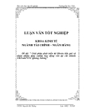 Luận văn: Giải pháp phát triển tài khoản tiền gửi cá nhân nhằm tăng cường huy động vốn tại chi nhánh NHNo&PTNT Quảng Xương