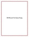 100 Phrasal Verb Quan Trọng