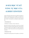 10 BÀI HỌC VỀ KỸ NĂNG TỰ HỌC CỦA ALBERT EINSTEIN