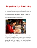 Bí quyết tự học thành công