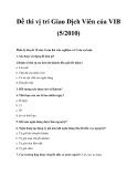 Đề thi vị trí Giao Dịch Viên của VIB (5/2010)