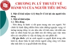 CHƯƠNG IV. LÝ THUYẾT VỀ HÀNH VI CỦA NGƯỜI TIÊU DÙNG