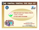 Bài giảng Hệ thống thông tin địa lý - Hồ Văn Hóa