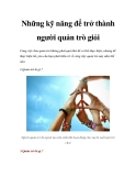 Những kỹ năng để trở thành người quản trò giỏi