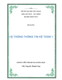 Hệ thống thông tin kế toán 1 - Trường ĐH Nha Trang