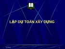 Lập dự toán xây dựng