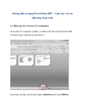 Hướng dẫn sử dụng PowerPoint 2007 - Làm việc với các hiệu ứng, hoạt cảnh