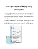 Các hiệu ứng chuyển động trong Powerpoint