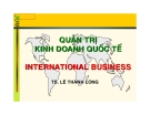 Bài giảng quản trị kinh doanh quốc tế - Lê Thành Long