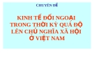 Kinh tế chính trị - Kinh Tế đối ngoại trong thời kỳ quá độ lên chủ nghĩa xã hội VN