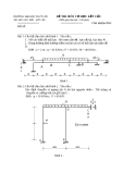 Đề thi môn cơ học kết cấu 1 - Trường đại học Thủy Lợi - Đề số 15