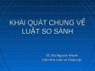 Bài giảng luật học so sánh - Bùi Nguyên Khánh