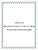 Chương 3 : Phân tích tín dụng và cho vay dài hạn đối với doanh nghiệp - CĐ Tài chính Ngân Hàng Qui Nhơn