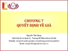 Marketing căn bản - chương 7