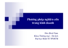 Bài giảng phương pháp nghiên cứu trong kinh doanh - Đào Hoài Nam