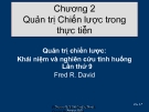 Bài giảng môn quản trị chiến lược: Chương 2. Quản trị Chiến lược trong thực tiễn -  Th.S Hoàng Giang