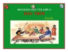 Bài giảng Ngữ văn 11 tuần 20 bài: Hầu trời - Tản Đà